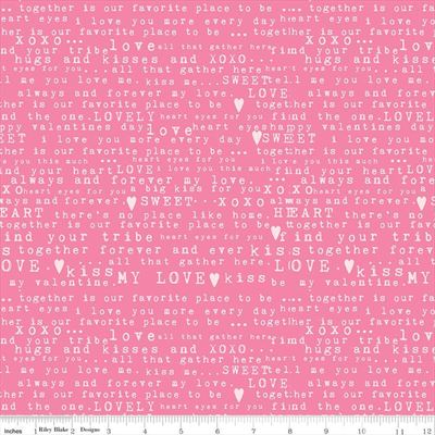 Sending Love- Text- Pink