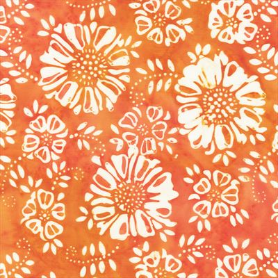 Batik- My Heart's Adobe- Flowers- Orange
