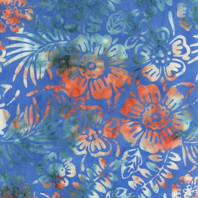 Batik- My Heart's Adobe- Garden- Blue