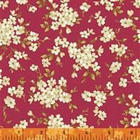Spellbound- Floral Cluters-Red/Metallic