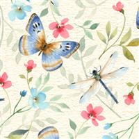 Wildflower Farm- Butterflies-  Cream