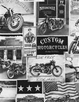 Enjoy the Ride- Vintage Motorcycle News- Black/White