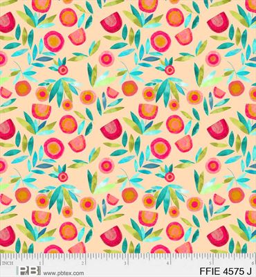 Feathered Fiesta- Floral- Peach