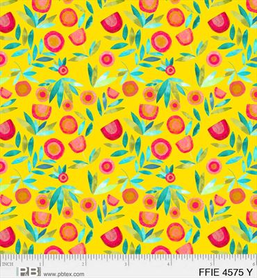 Feathered Fiesta- Floral- Yellow