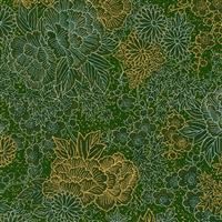 Imperial Collection 17- Floral- Green/Metallic