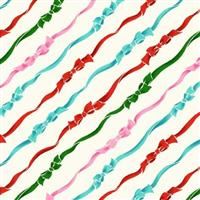 Under the Mistletoe- Holiday Ribbons- Ivory